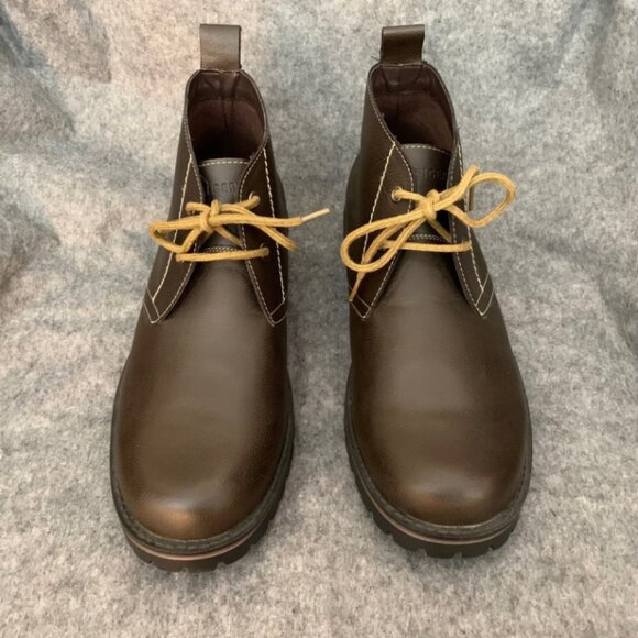 Tommy Hilfiger Men's Lace Up Casual Dress Brown Ankle Boots - Picture 3 of 12